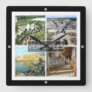 zFR042 VERSAILLES The Palace, Frankreich, Quadratische Wanduhr