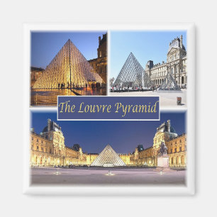 zFR047 THE LOUVRE PYRAMID, Paris, Frankreich, Frid Magnet