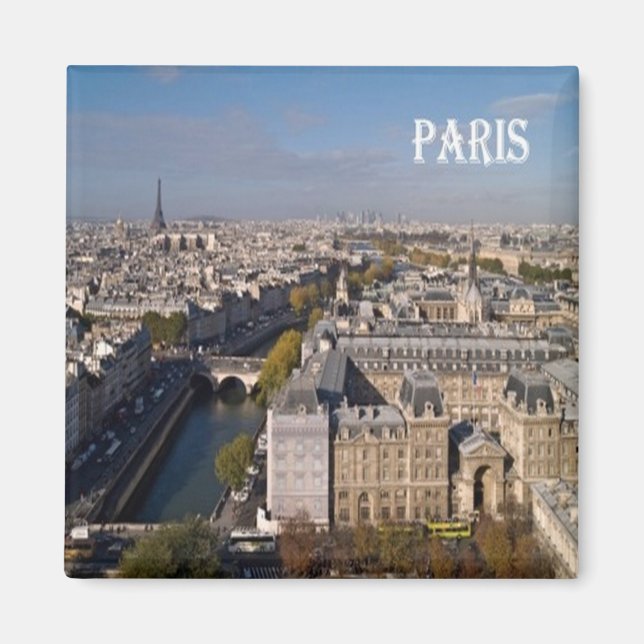 zFR054 PARIS panorama, Frankreich, Kühlschrank Magnet (Vorne)