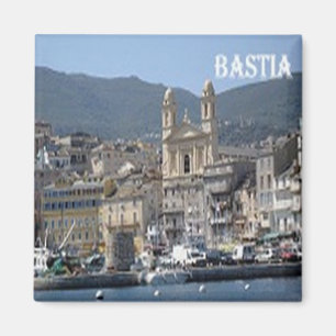 zFR125 BASTIA panorama, Korsika, Kühlschrank Magnet