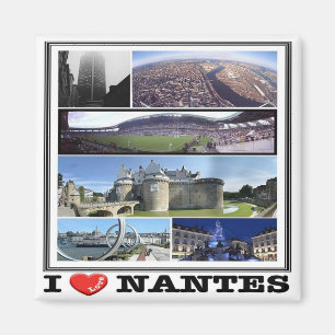 zFR133 NANTES "I Liebe", Frankreich, Kühlschrankma Magnet
