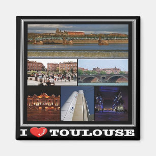 zFR137 TOULOUSE "I Liebe", Frankreich, Kühlschrank Magnet