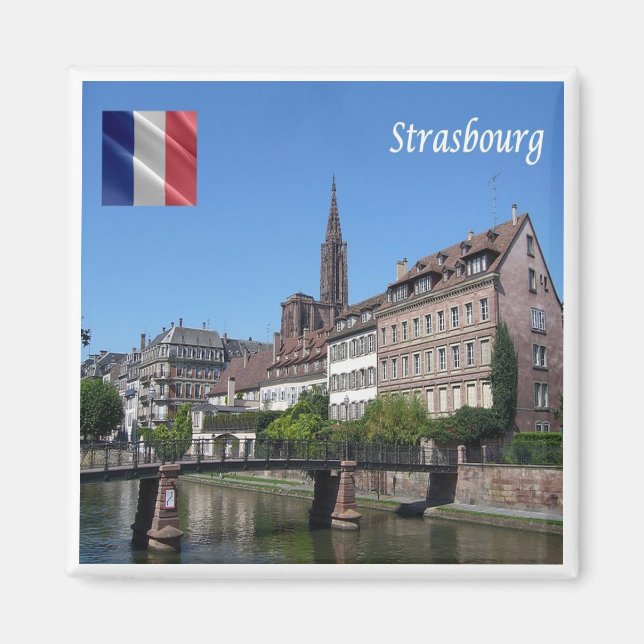 zFR142 STRASBOURG, France, Aimant frigo (Devant)