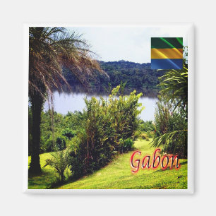 zGA004 GABON, KANGO LAKE, Afrika, Kühlschrank Magnet