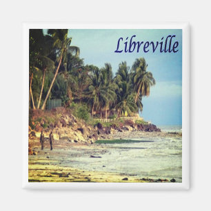 zGA008 LIBREVILLE, Gabun, Afrika, Kühlschrank Magnet