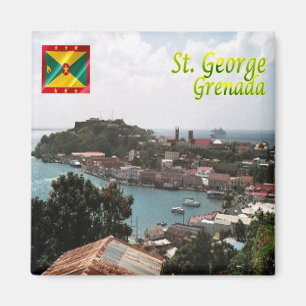 zGD006 SAINT GEORGE, Grenada, Amerika, Kühlschrank Magnet
