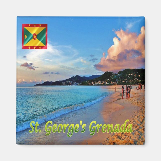 zGD007 SAINT GEORGE, Grand Ans, Grenada, Kühlschra Magnet (Vorne)