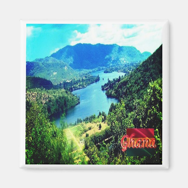 zGH006 GHANA, Volta Lake, Afrika, Kühlschrank Magnet (Vorne)