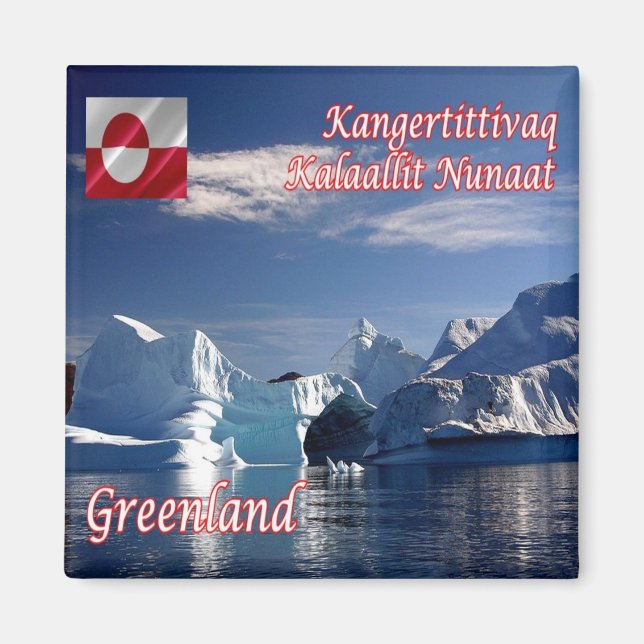 zGL006 SCORESBY SUND, Iceberg, Grönland, Kühlschra Magnet (Vorne)