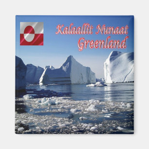 zGL010 GREENLAND, Eisberge, Kühlschrank Magnet