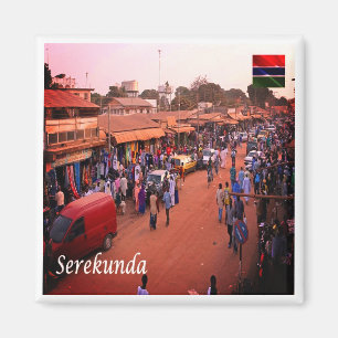 zGM008 SEREKUNDA Market, Gambia, Afrika, Kühlschra Magnet
