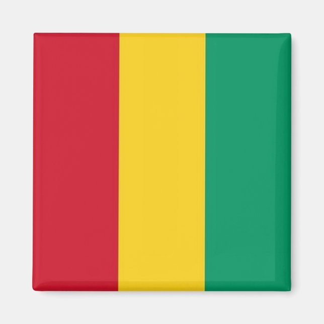 zGN001 GUINEA FLAG, Afrika, Kühlschrank Magnet (Vorne)