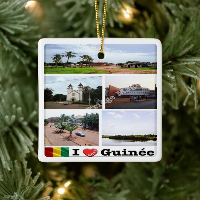 zGN010 GUINEA I Liebe, Mosaik, Afrika, Keramikornament (Baum)