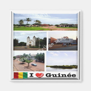 zGN010 GUINEA I Liebe, Mosaik, Afrika, Kühlschrank Magnet