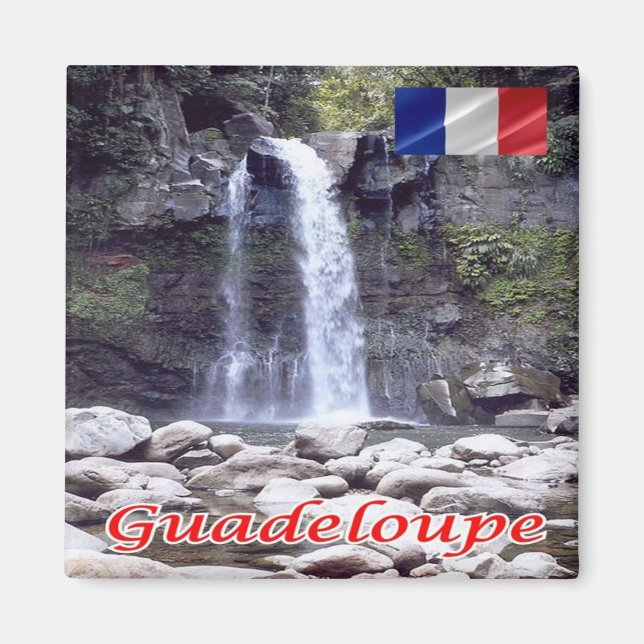 zGP005 GUADELOUPE, Carbet Falls, Amerika, Kühlschr Magnet (Vorne)