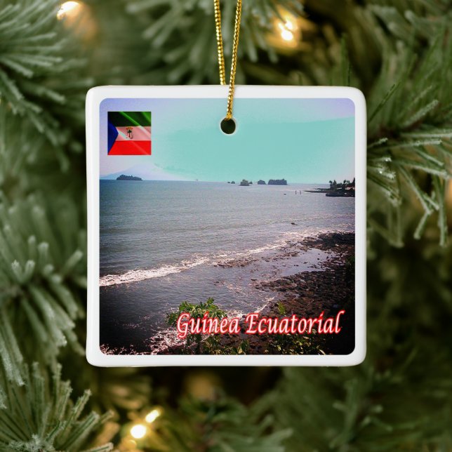 zGQ005 EQUATORIAL GUINEA, Panorama, Afrika, Keramikornament (Baum)