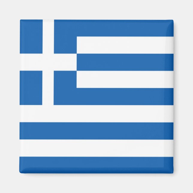 zGR001 Greece - Flag - Fridge Magnet (Vorne)