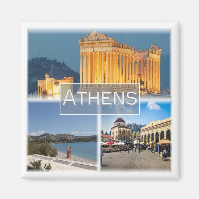 zGR024 ATHENS, Griechenland, Kühlschrank Magnet (Vorne)
