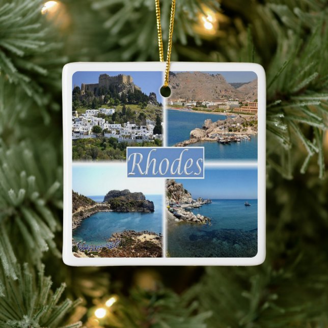 zGR025 RHODES, Griechenland, Keramikornament (Baum)