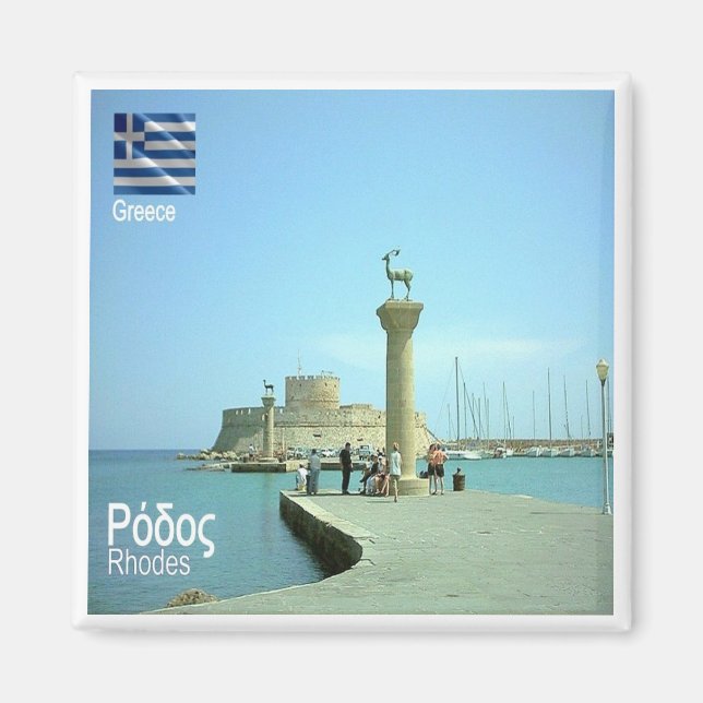 zGR038 RHODES, Griechenland, Kühlschrank Magnet (Vorne)