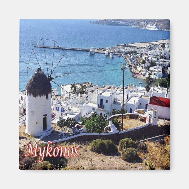 zGR103 MYKONOS - Panorama - Greece - Fridge Magnet (Vorne)