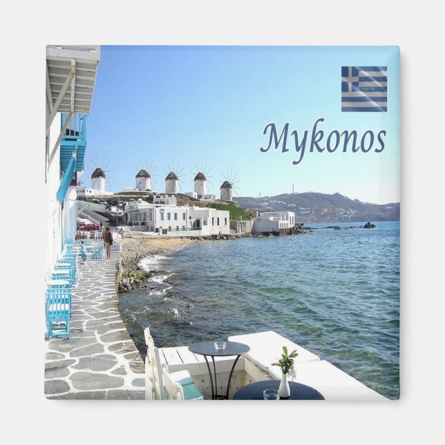 zGR108 MYKONOS - Little Venice - Greece - Fridge Magnet (Vorne)