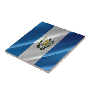 zGT002 GUATEMALA, Waving Flag, Amerika Fliese