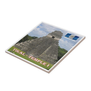 zGT010 TIKAL N.P. Temple I, Guatemala, Fliese