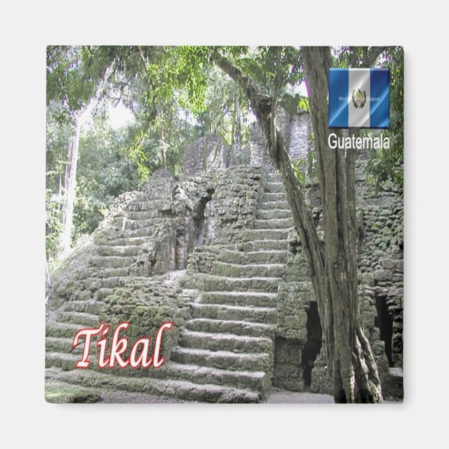 zGT012 TIKAL Nationalpark, Guatemala, Kühlschrank Magnet (Vorne)