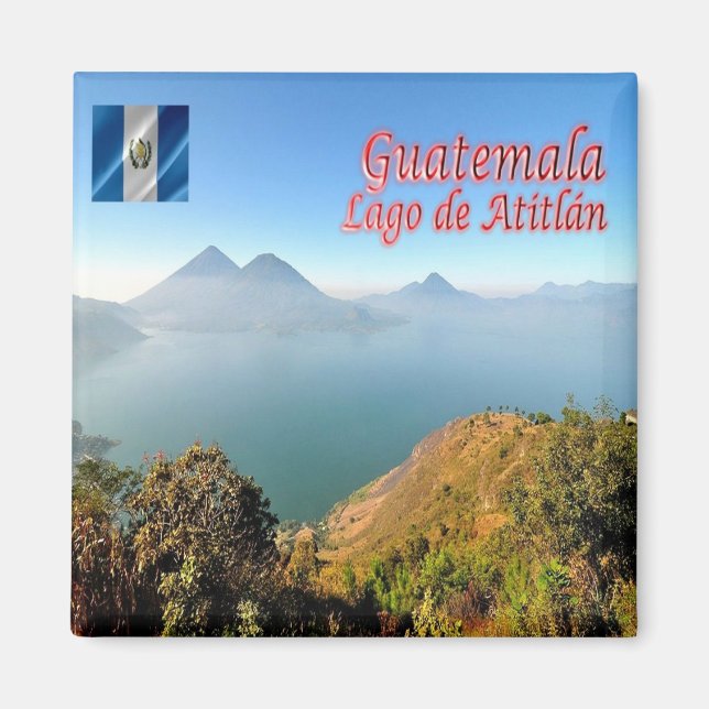 zGT019 GUATEMALA, Atitlan-See, Amerika, Kühlschran Magnet (Vorne)