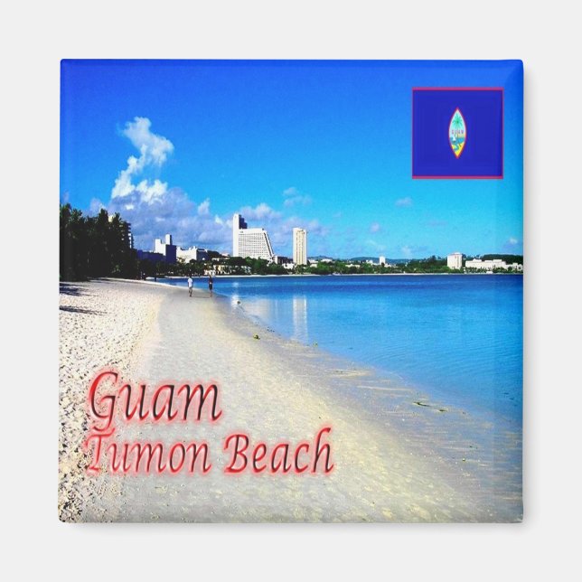 zGU004 GUAM, TUMON Beach, Ozeanien, Kühlschrank Magnet (Vorne)