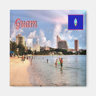 ZGU008 GUAM, TUMON Beach, Ozeanien, Kühlschrank Magnet