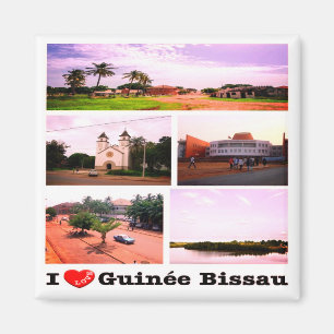 zGW008 GUINEA BISSAU I Liebe, Mosaik, Afrika,Kühls Magnet