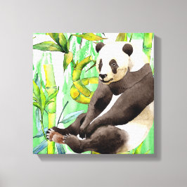 Zhen Zhen über die Panda auf Bamboo Leinwanddruck