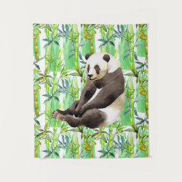 Zhen Zhen über die Panda auf Bamboo Wandteppich