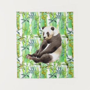 Zhen Zhen über die Panda auf Bamboo Wandteppich