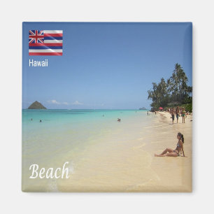 zHI0013 HAWAII Beach, Sea View, Ozeanien, Kühlschr Magnet