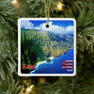 zHI006 KAUAI, HAWAII, Luftbild, Ozeanien, Keramikornament