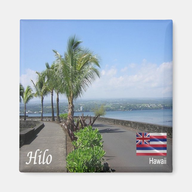 zHI012 HILO, HAWAII, Panorama, Ozeanien, Kühlschra Magnet (Vorne)
