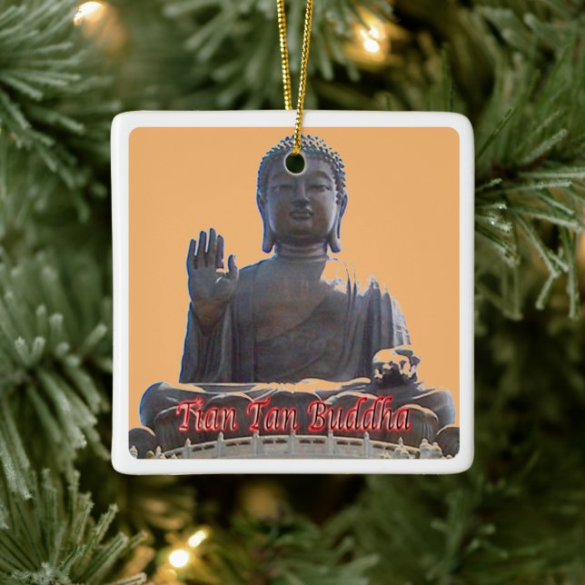 zHK020 TIAN TAN BUDDHA, Hongkong, Souvenir Keramikornament (Baum)