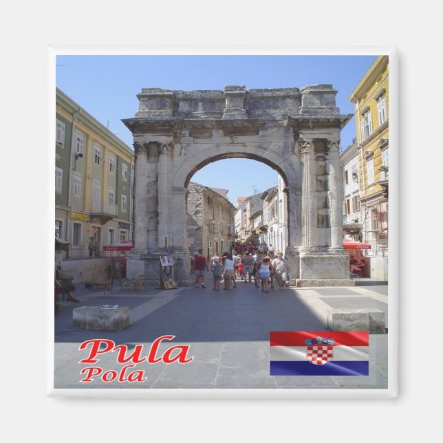 zHR008 PULA, Kroatien, Kühlschrankmagnet (Vorne)
