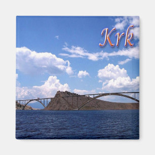 zHR016 KRK - Bridge - Croatia - Fridge Magnet