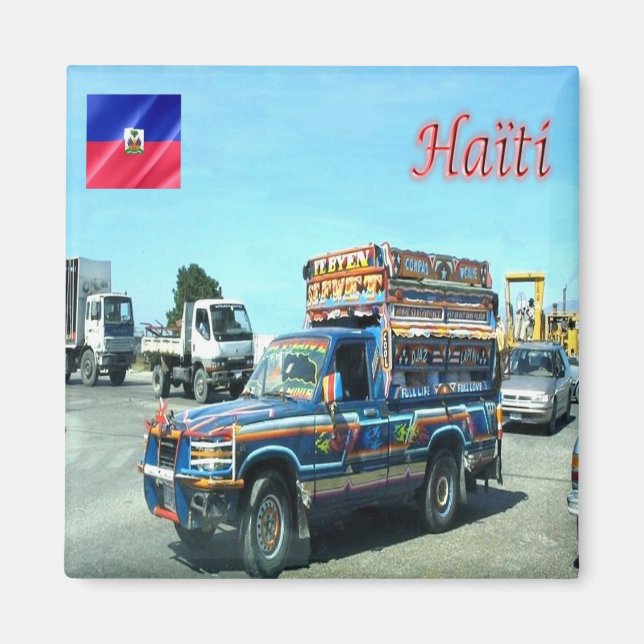 zHT004 PUERTO PRINZIPE, Stich, Haiti, Kühlschrank Magnet (Vorne)