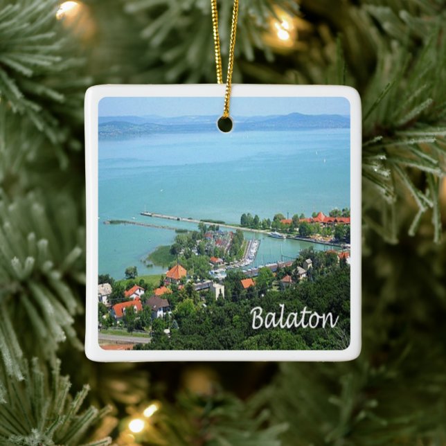 zHU009 BALATON, Ungarn, Europa, Keramikornament (Baum)