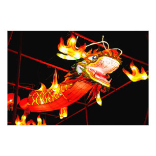 Zhulong-Feuerdrache Fotodruck