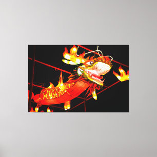 Zhulong Feuerdrache  Leinwanddruck