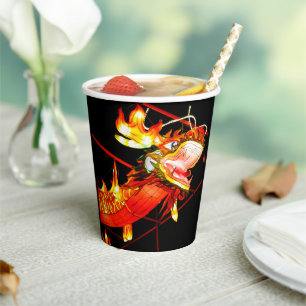 Zhulong-Feuerdrache Pappbecher