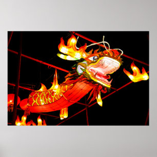 Zhulong-Feuerdrache Poster