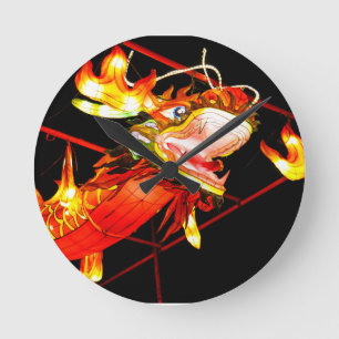 Zhulong Feuerdrache Runde Wanduhr