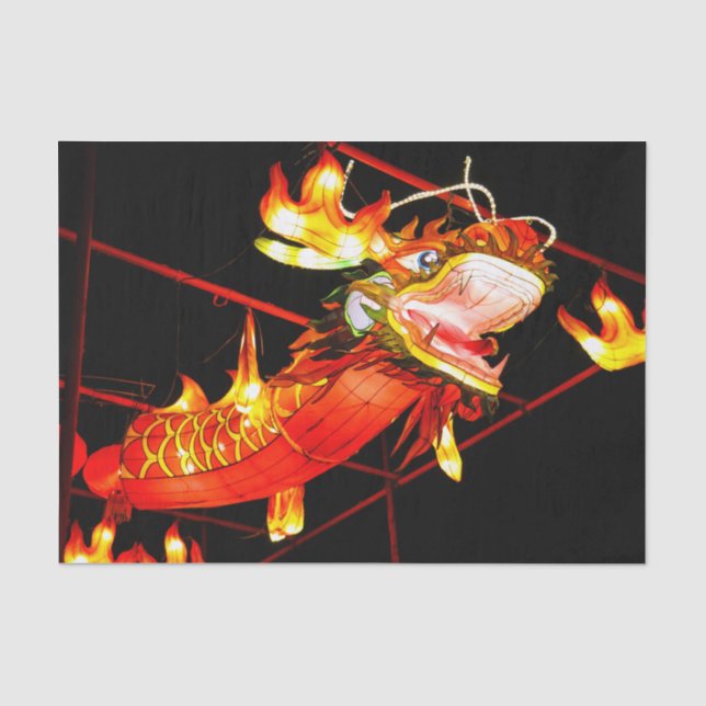 Zhulong-Feuerdrache  Seidenpapier (Vorderseite)
